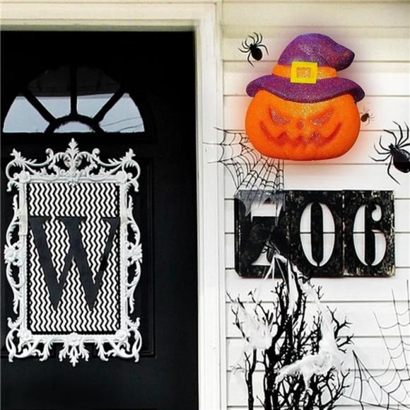 Pumpkin Halloween Porch Light Covers 2 Pack, 9" x 11.8" Halloween Outdoor Decor - Picture 5 of 7